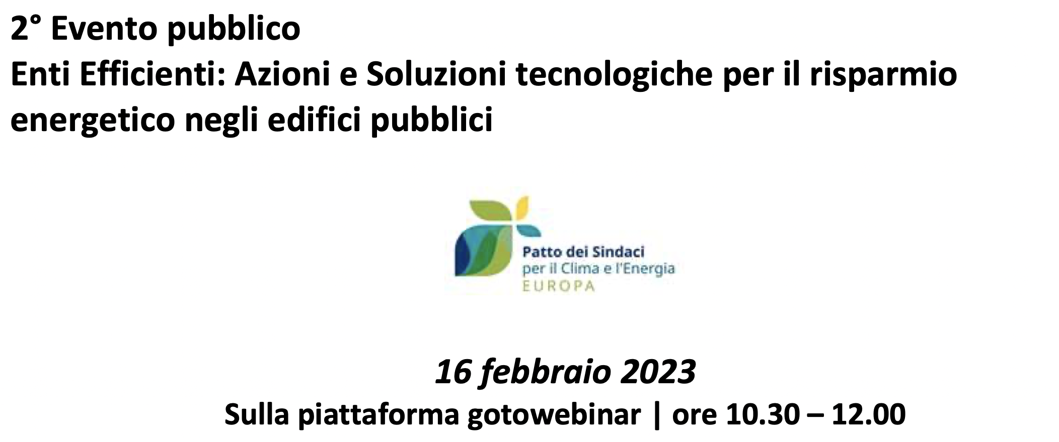 Azioni e Soluzioni tecnologiche per il risparmio energetico negli edifici pubblici